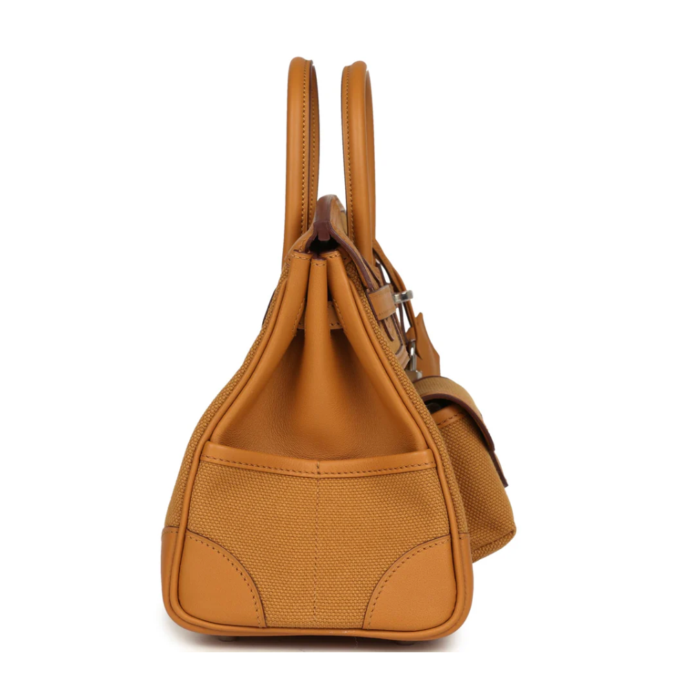 HERMÈS Birkin Cargo 25 Sesame Toile Swift Leather Palladium Hardware