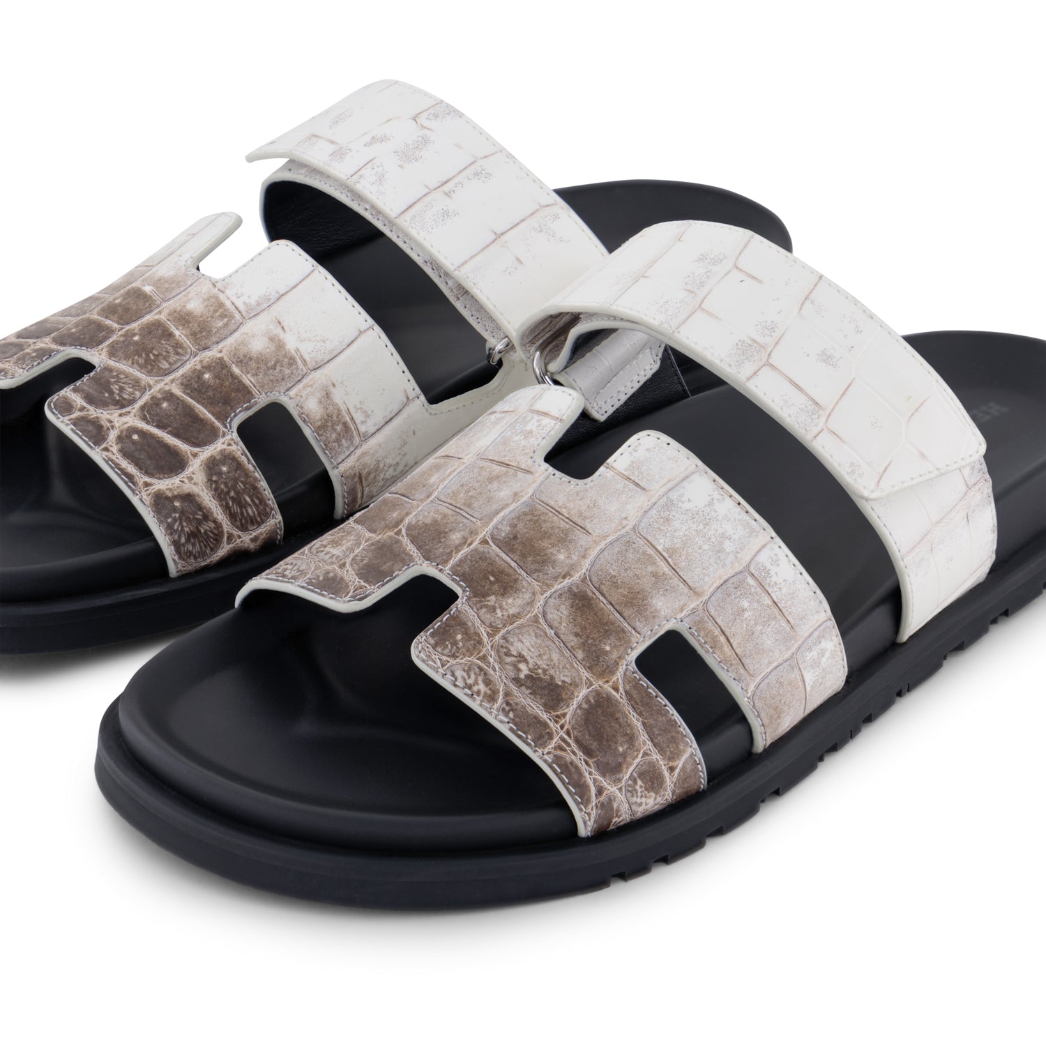 HERMÈS Chypre Sandals Himalayan Crocodile