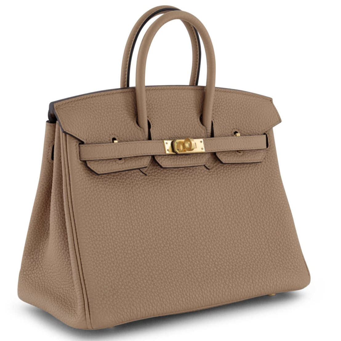 HERMÈS Birkin 25 Craie Togo Leather Gold Hardware