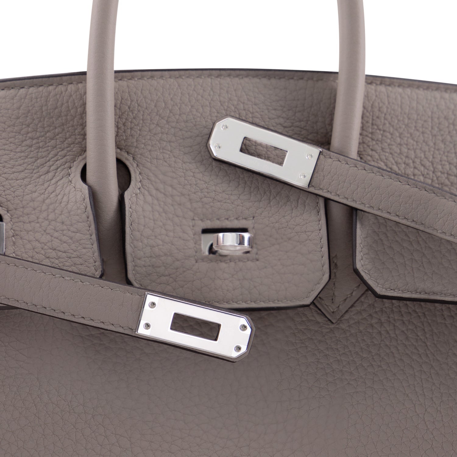 HERMES Birkin 25 Gris Tourterelle Togo Leather Palladium Hardware