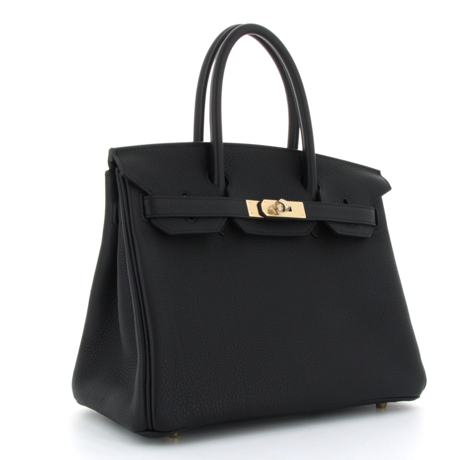 HERMES Birkin 30 Noir Togo Permabrass hardware