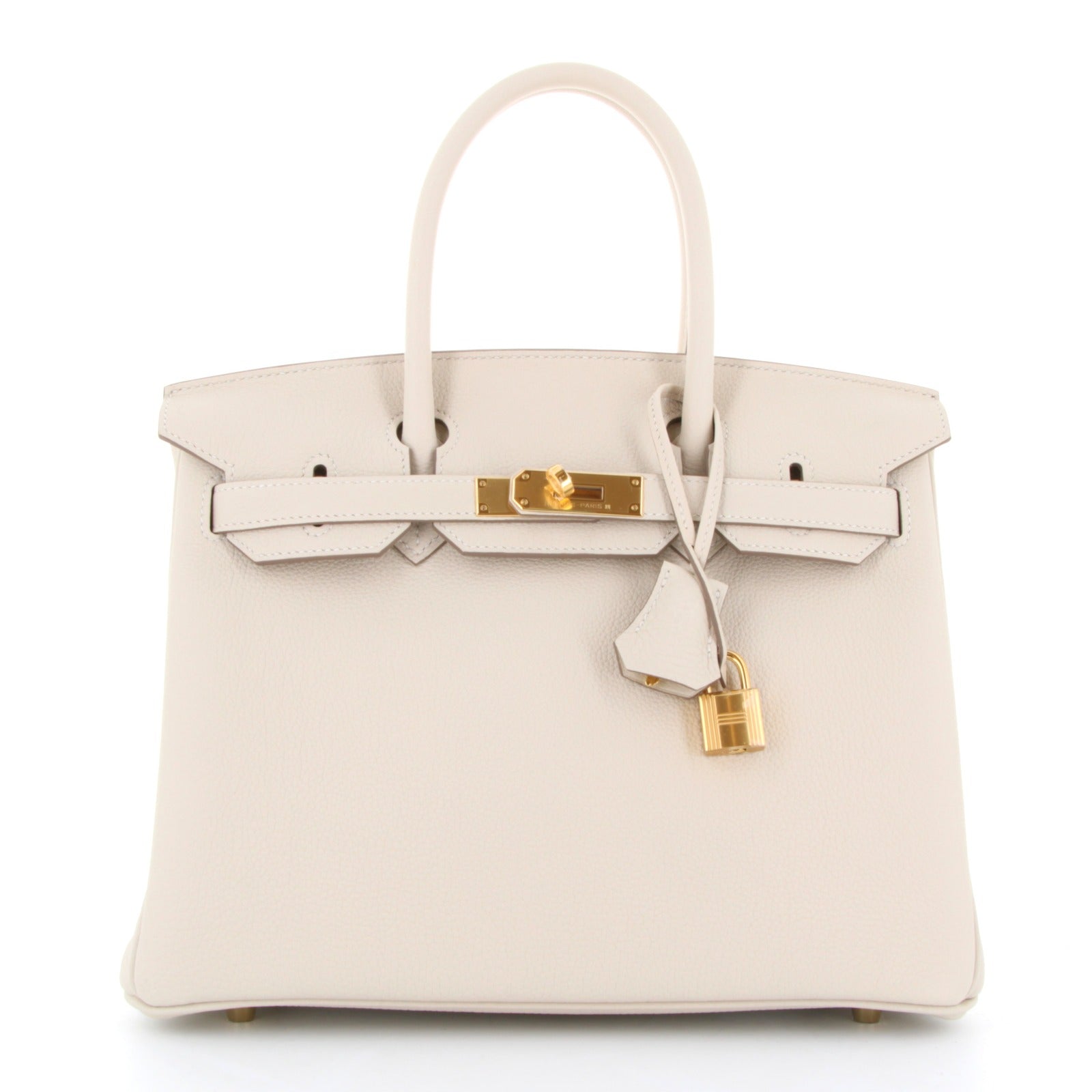 HERMES Birkin 30 Craie Togo Gold Hardware