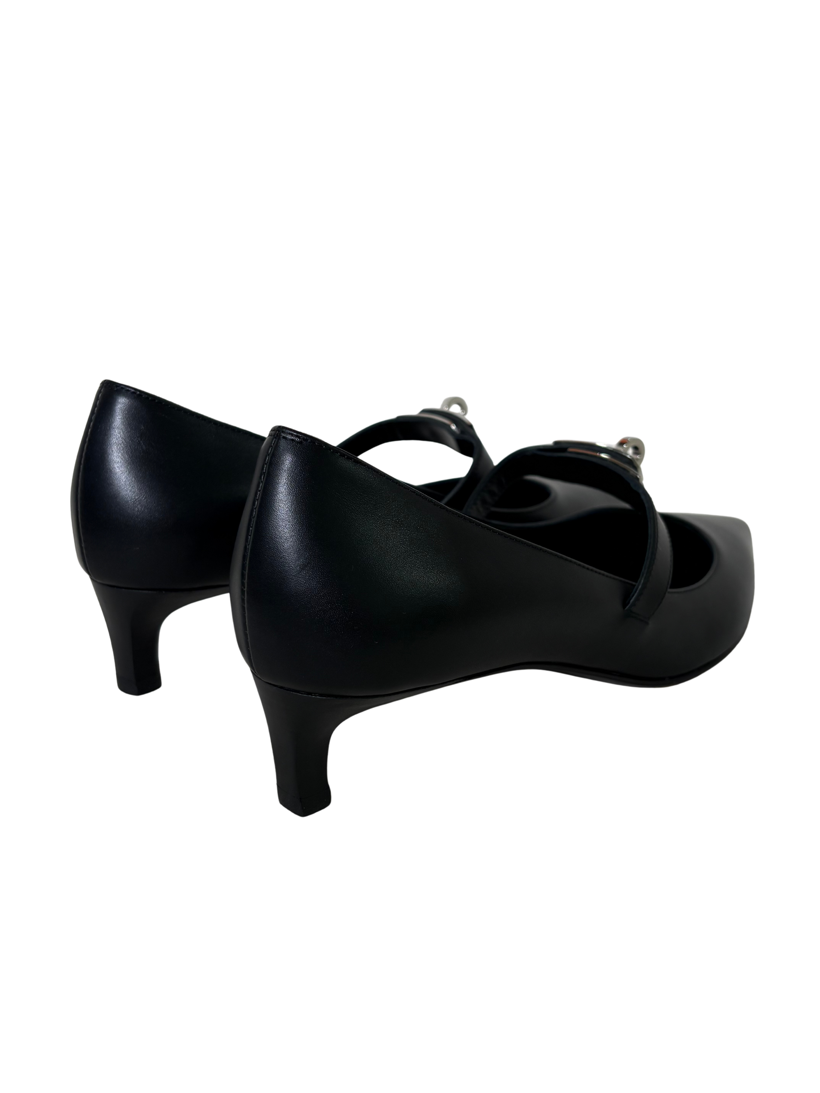 HERMES Kiara 40 Pump Noir Swift Palladium Hardware