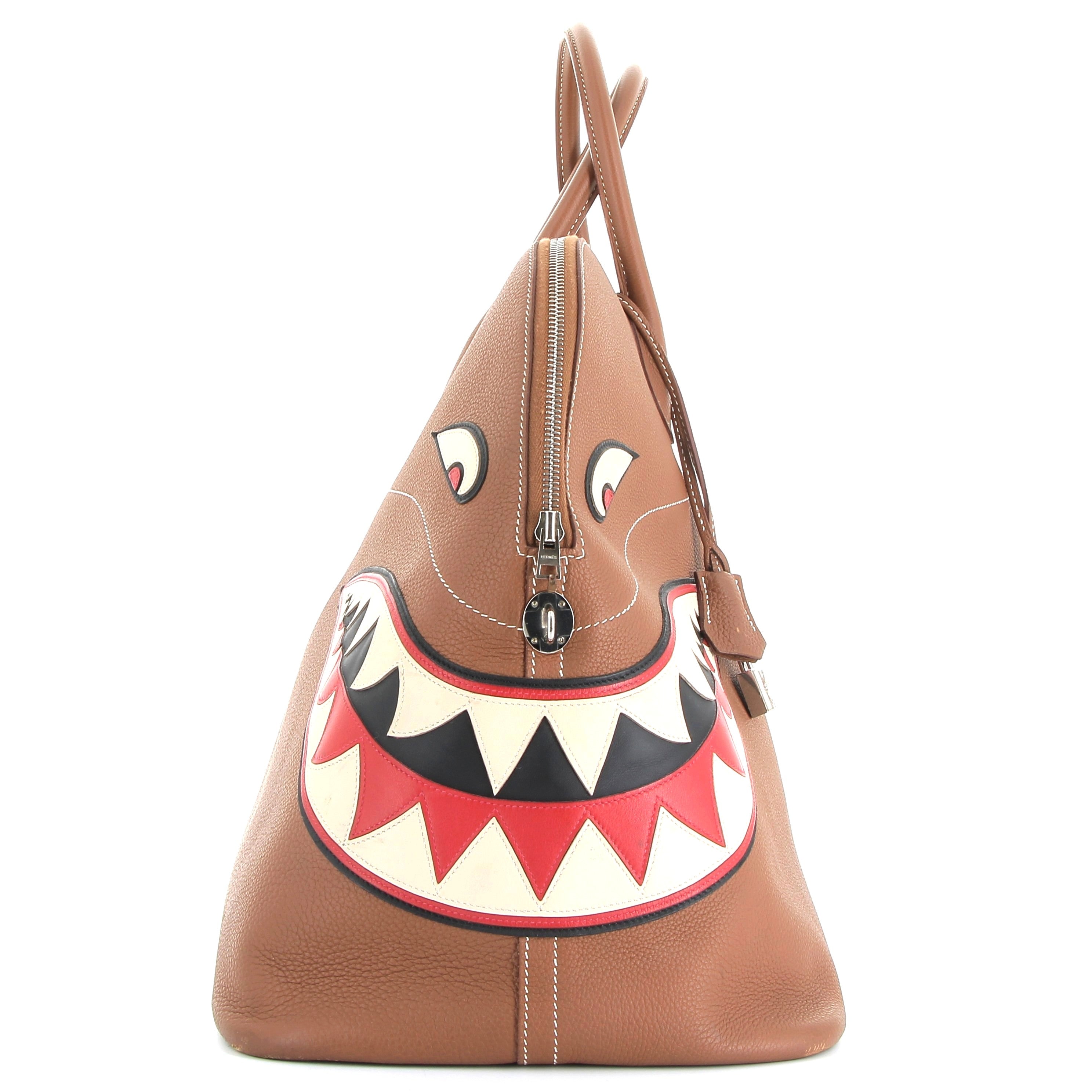 HERMÈS Bolide 45 Shark Gold Togo Palladium hardware