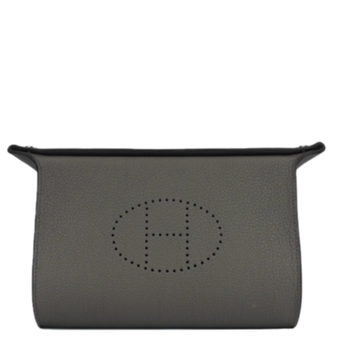 HERMES VidePoches Gris Étain Togo Leather Palladium Hardware
