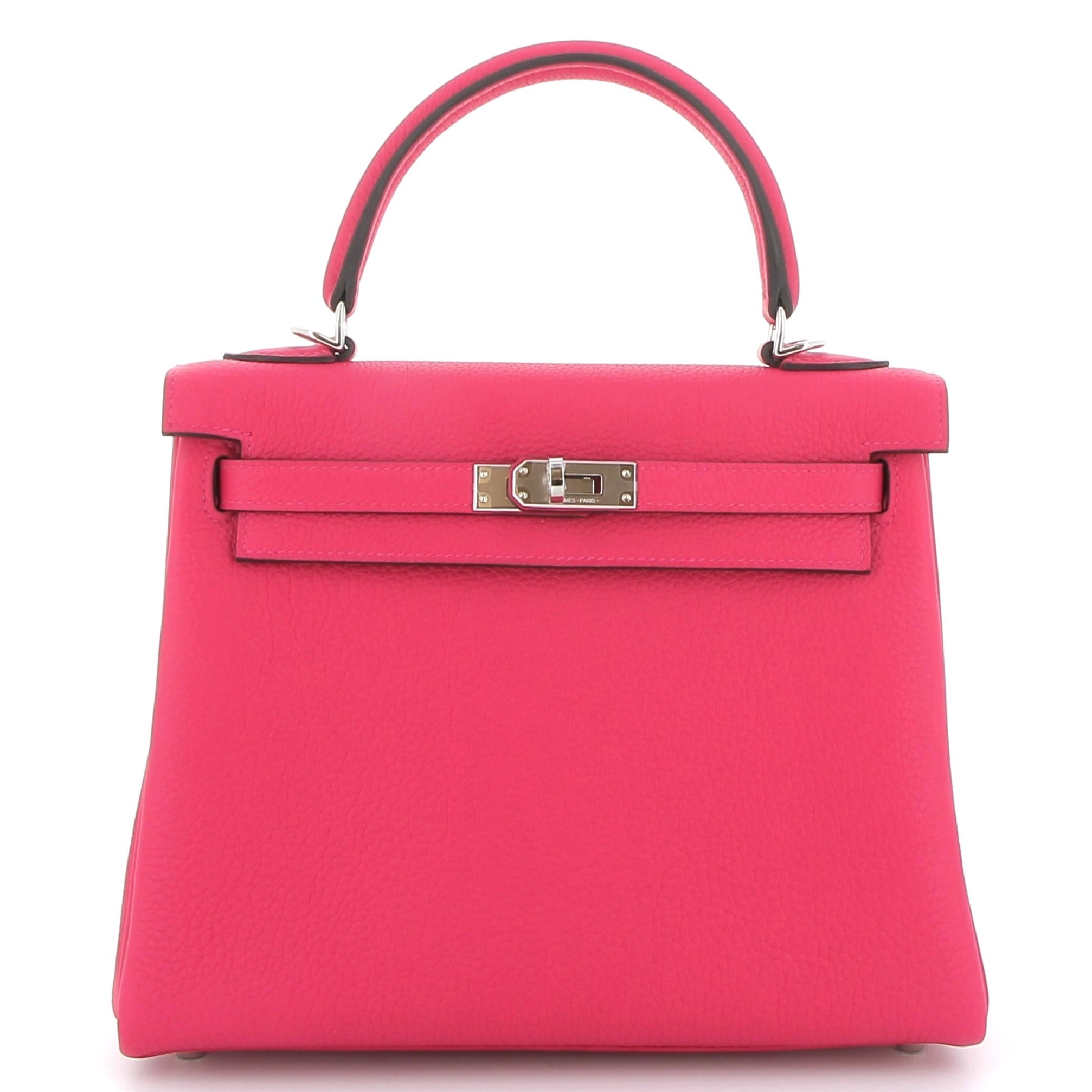 HERMÈS Kelly 25 Rose Mexico Togo Palladium hardware