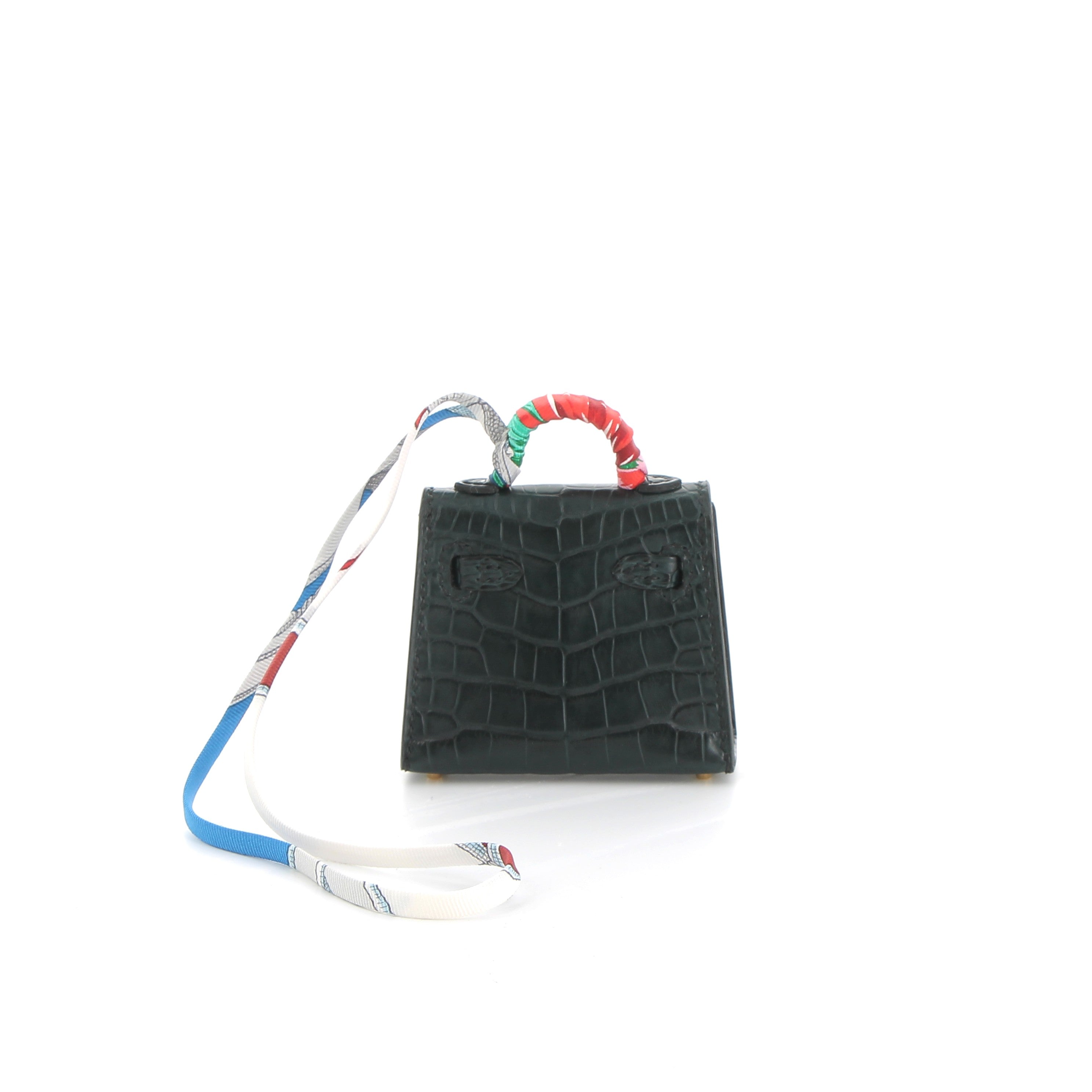 HERMÈS Charms Kelly Twilly Black Crocodile