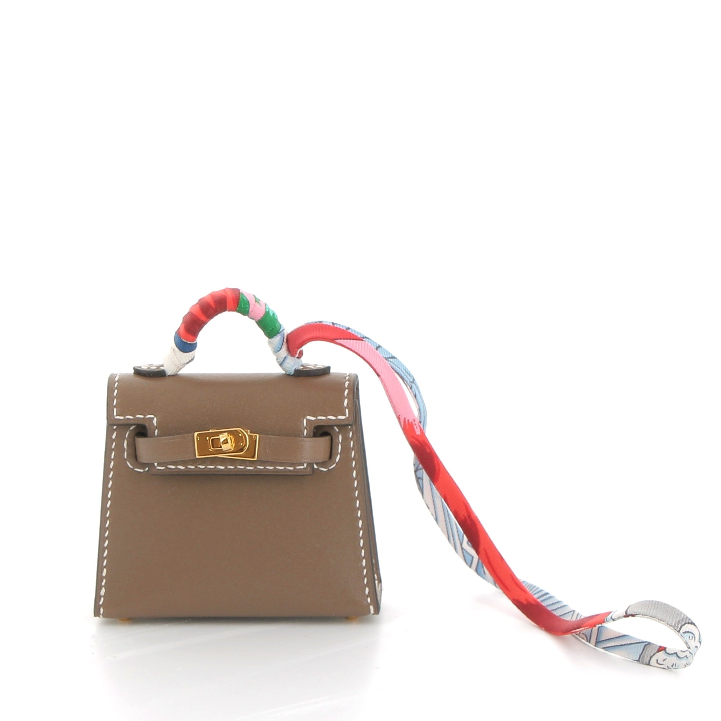 HERMÈS Charms Kelly Twilly Étoupe