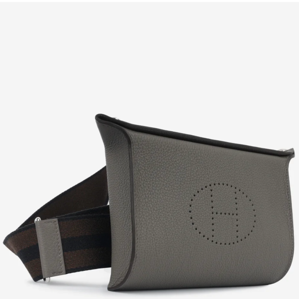 HERMES VidePoches Gris Étain Togo Leather Palladium Hardware